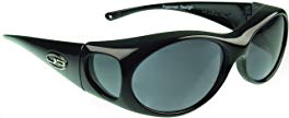 Fitovers Eyewear Aurora Sunglasses Midnight Oil - Polarized Grey Lens - Oval - 133mm X 39mm or 5 - 1/4