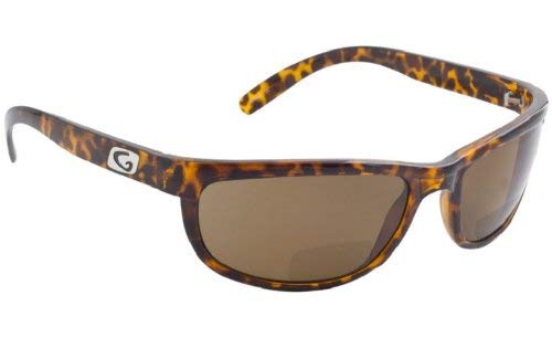 Guideline Eyegear Hatteras Bifocal +2.50 Sunglass, Tortoise Frame, Freestone Brown Polarized Lens, Medium/Large