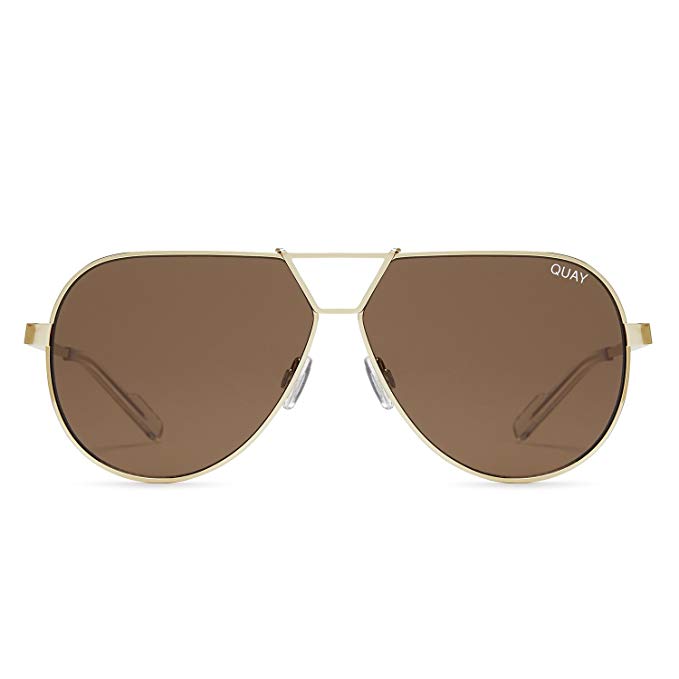 Quay Australia SUPERNOVA Women's Sunglasses Aviator Sunnies - Gold/Brown