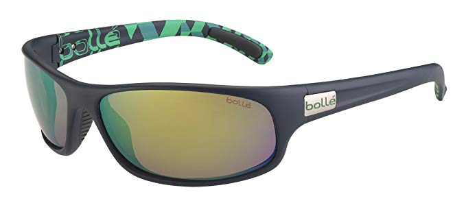 Bolle Anaconda Sunglasses, Matte Blue/Green Polarized Brown Emerald Oleo AF