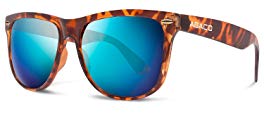 Abaco Hudson Sunglasses Gloss Tortoise Frame Polarized Ocean Mirror Lenses