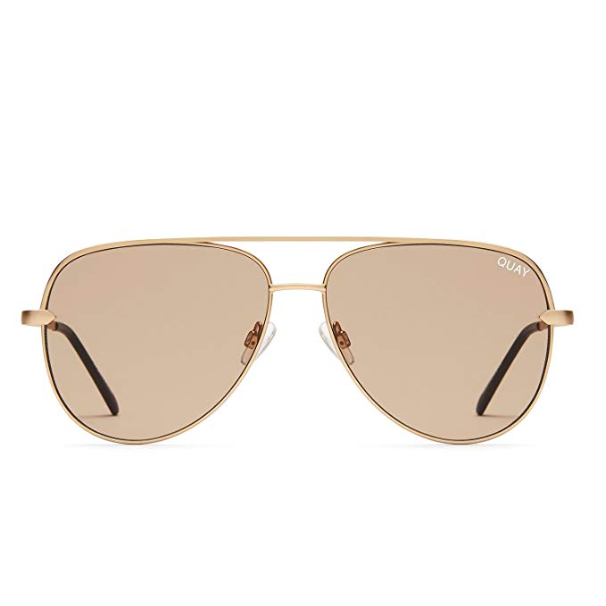 Quay Australia SAHARA Women's Sunglasses Oversized Aviator Sunnies - Gold/Tope